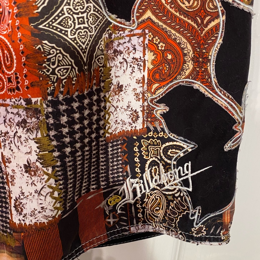 Y2K Billabong Patchwork Hibiscus Board Shorts Vintage Mens 32 Surfer Skater - Picture 2 of 13